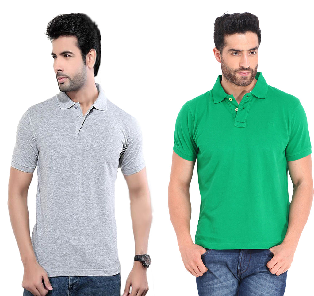 Ketex Cotton Blend Half Sleeves Polo Tshirt (Pack of 2)