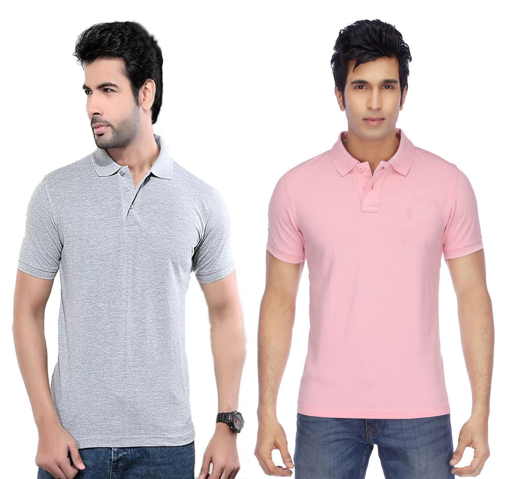 Ketex Cotton Blend Half Sleeves Polo Tshirt (Pack of 2)