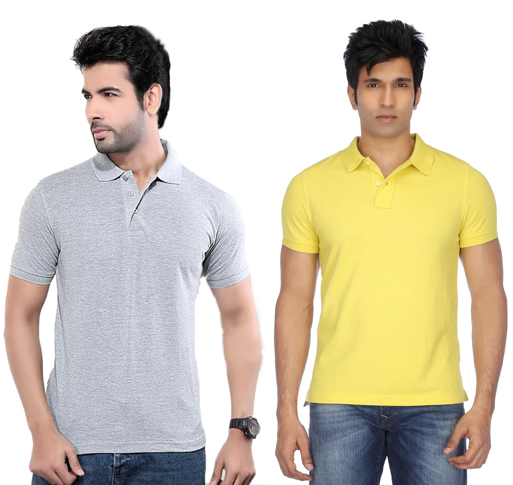 Ketex Cotton Blend Half Sleeves Polo Tshirt (Pack of 2)