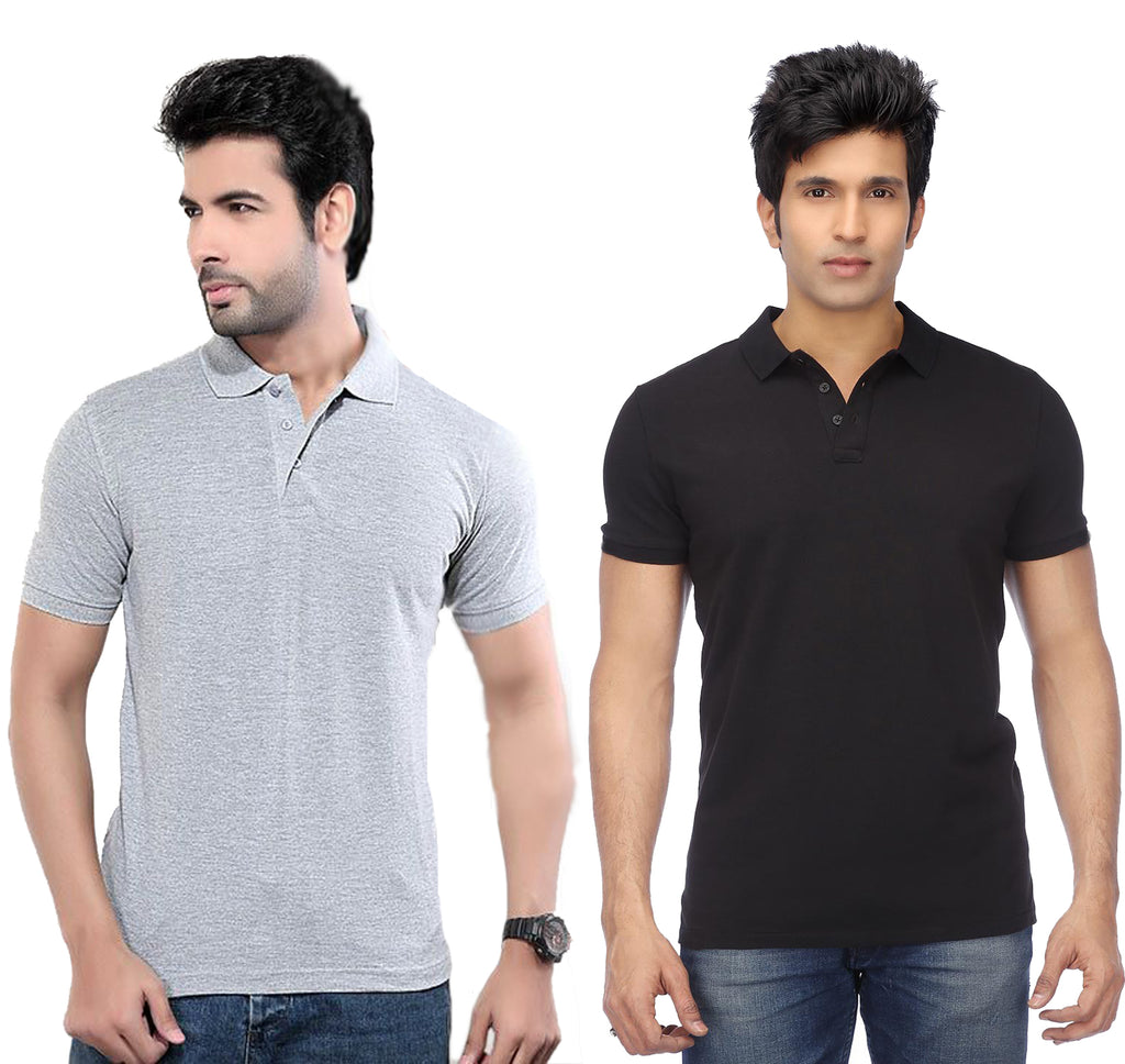 Ketex Cotton Blend Half Sleeves Polo Tshirt (Pack of 2)