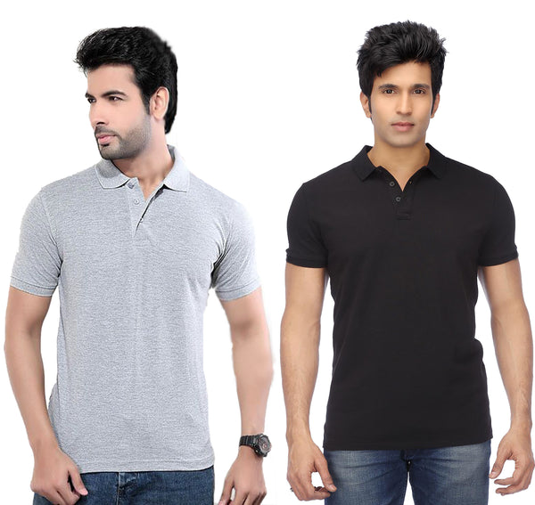 Ketex Cotton Blend Half Sleeves Polo Tshirt (Pack of 2)