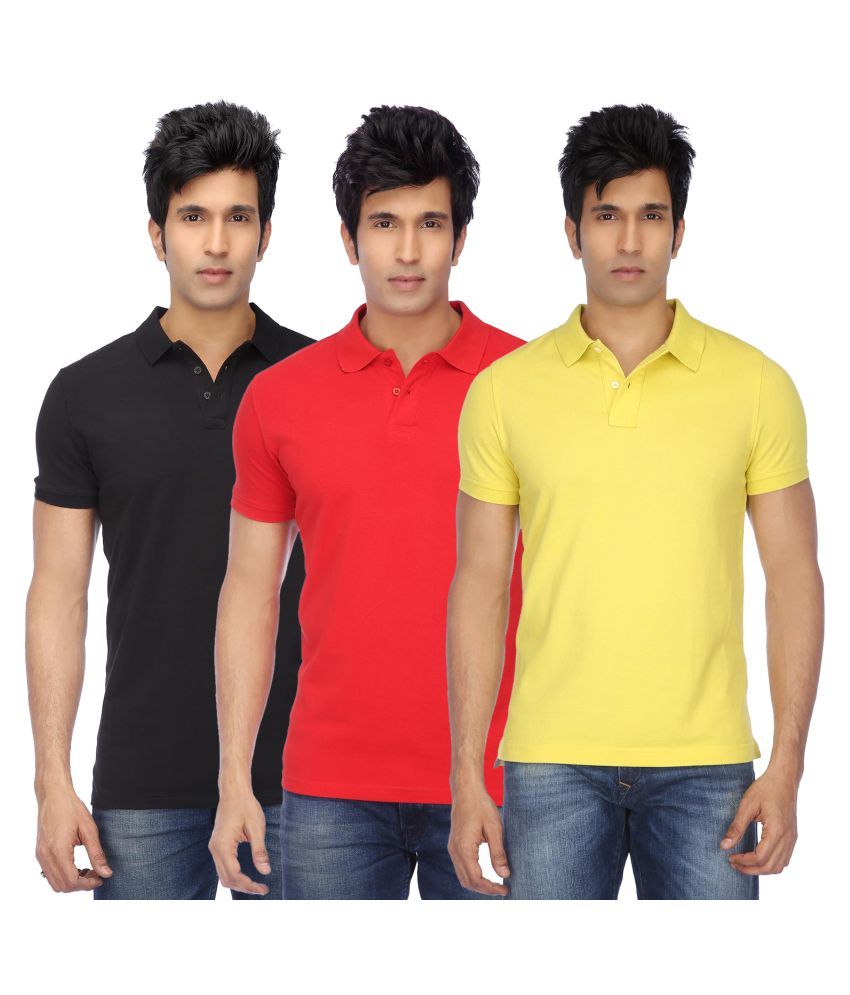 Ketex Cotton Blend Half Sleeves Polo Tshirt (Pack of 3)