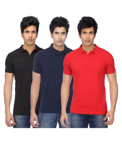 Ketex Cotton Blend Half Sleeves Polo Tshirt (Pack of 3)