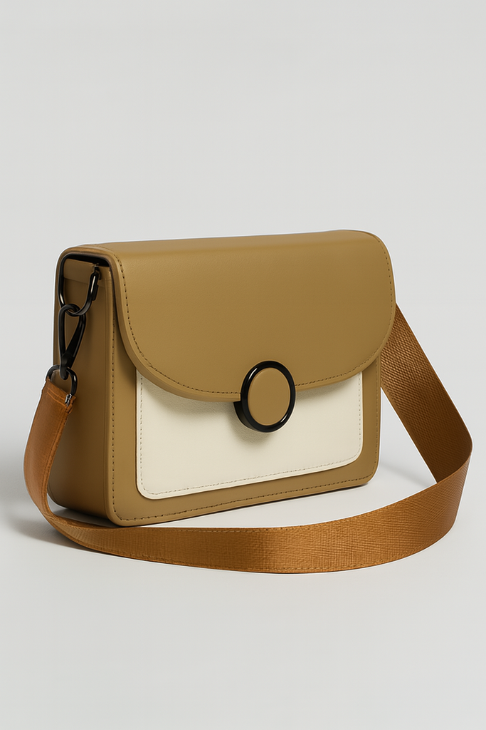 A modern sling bag with a two-tone design work Handmade Handbag for Womens//பெண்களுக்கான நவீன, இரண்டு வண்ண வடிவமைப்பைக் கொண்ட கைவினை ஸ்லிங் பை.