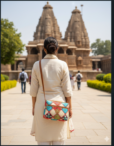 Diamond-shaped patchwork with intricate motifs Handback For Tourist peoples in Handmade//